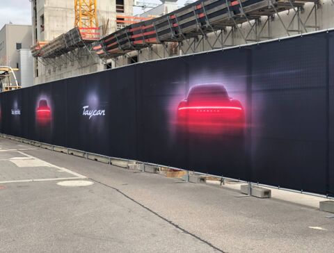 Endlos Decor Stoff Banner für Porsche